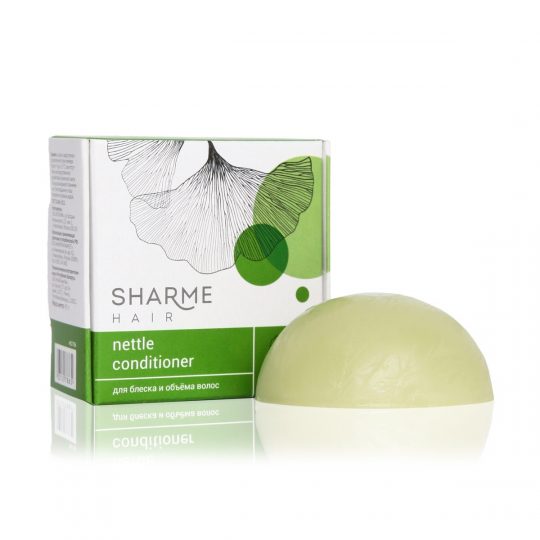 Натуральный твердый кондиционер Sharme Hair Nettle с экстрактом крапивы для блеска и объема волос, 45 г 3